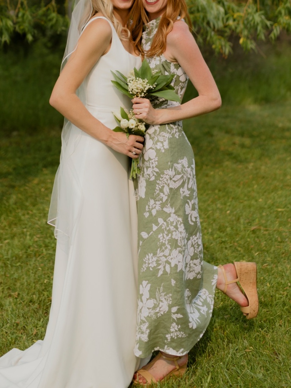 Reformation Linen Dress in Sage Green - 100% Linen